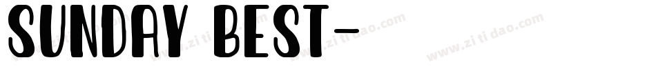 Sunday Best字体转换